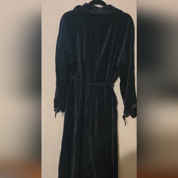 Vintage Spiegel Leopard Print Coat Black Velvet Size 16 - Picture 3 of 5